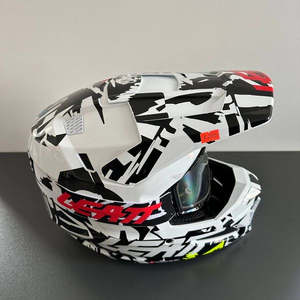 LEATT Helmet Moto 3.5 + Goggle [Zebra] 1023011200 фото